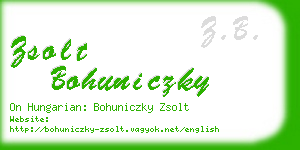 zsolt bohuniczky business card